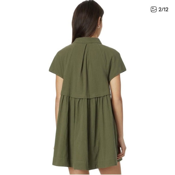 Ronnie Poplin Mini Dress by Free People Size L - Picture 2 of 5